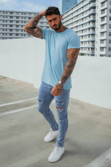 South Beach Fitted Tee - Blue